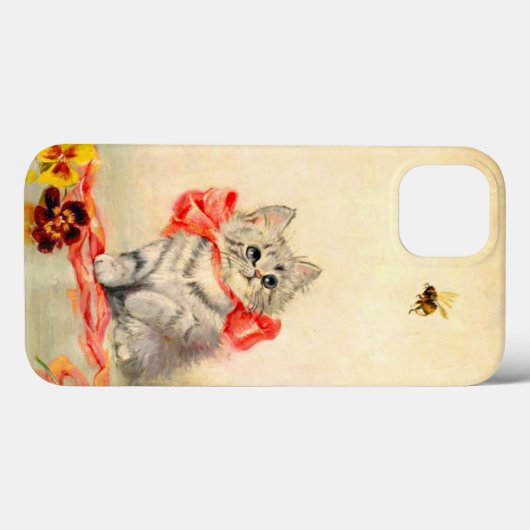 Coques Case-Mate iPhone Kitten avec ruban rouge (Verso (horizontal))