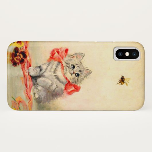 Coques Case-Mate iPhone Kitten avec ruban rouge (Dos (Horizontal))