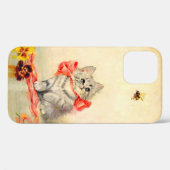 Coques Case-Mate iPhone Kitten avec ruban rouge (Verso (horizontal))