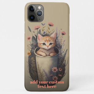 Case-Mate iPhone Case Kitten en Coupe Fleur sauvage Chat Cottagecore Cus