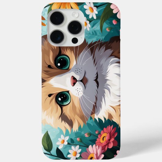 Coques Case-Mate iPhone Kitten & Fleurs (Verso)