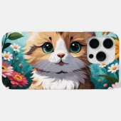 Coques Case-Mate iPhone Kitten & Fleurs (Verso (horizontal))