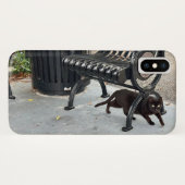 Coques Case-Mate iPhone Kitty dans le parc (Dos (Horizontal))