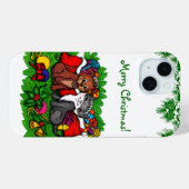 Coques Case-Mate iPhone Kitty et chiot, Happy XMas (Verso (horizontal))