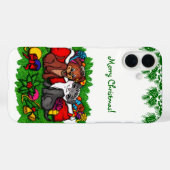 Coques Case-Mate iPhone Kitty et chiot, Happy XMas (Verso (horizontal))