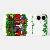 Coques Case-Mate iPhone Kitty et chiot, Happy XMas (Verso (horizontal))