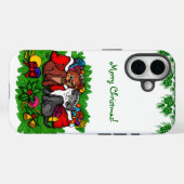 Coques Case-Mate iPhone Kitty et chiot, Happy XMas (Verso (horizontal))