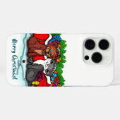 Coques Case-Mate iPhone Kitty et Puppy , Joyeux Noël (Verso (horizontal))