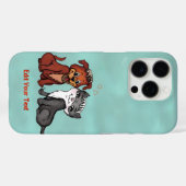 Coques Case-Mate iPhone Kitty et Puppy, Modifier votre texte (Verso (horizontal))