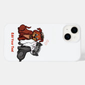 Coques Case-Mate iPhone Kitty et Puppy, Modifier votre texte (Verso (horizontal))