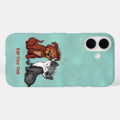 Coques Case-Mate iPhone Kitty et Puppy, Modifier votre texte (Verso (horizontal))