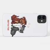 Coques Case-Mate iPhone Kitty et Puppy, Modifier votre texte (Dos (Horizontal))