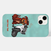 Coques Case-Mate iPhone Kitty et Puppy, Modifier votre texte (Verso (horizontal))