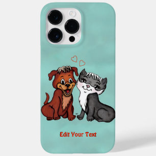 Coque Pour Pour iPhone 14 Pro Max Kitty et Puppy, Modifier votre texte