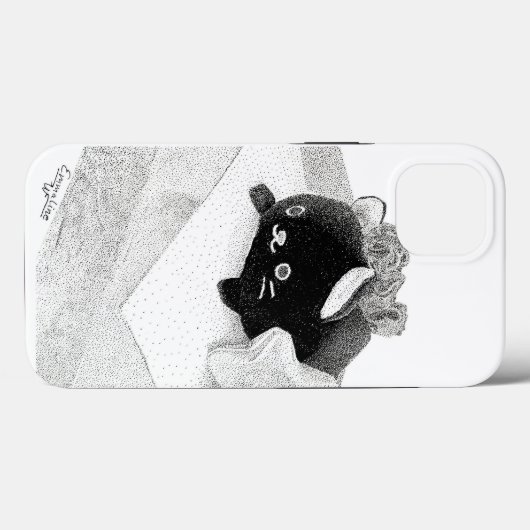 Coques Case-Mate iPhone Kitty Stipplé - Boîtier téléphonique Coque-Mate (Verso (horizontal))