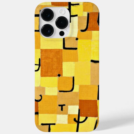 Coques Case-Mate iPhone Klee - Caractères en Jaune (Verso)