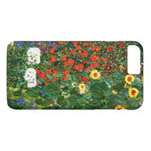Coques Case-Mate iPhone Klimt - Jardin agricole avec tournesols (Dos (Horizontal))