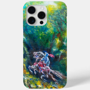 COQUE iPhone 15 PRO MAX KNIGHT LANCELOT, CHEVAL EN FORÊT VERTE