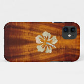 Coques Case-Mate iPhone Koa flambé avec Hisbiscus (Dos (Horizontal))