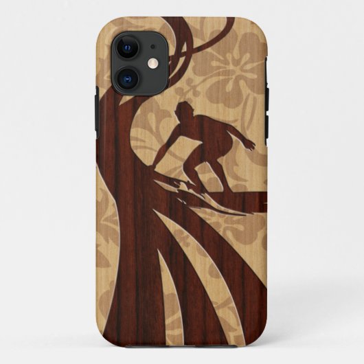 Coques Case-Mate iPhone Koa Wood Surfer Surfboard iPhone 5 Coques (Dos)