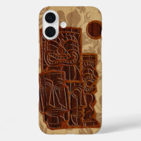 Koa Wood Tiki Sun Faux Wood Surboard