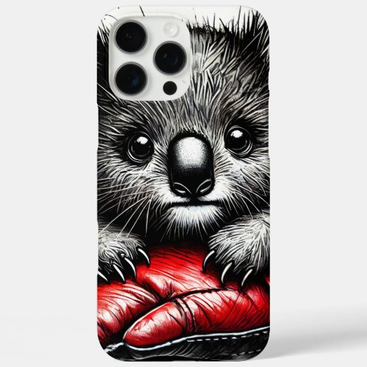 Coques Case-Mate iPhone Koala Bear repose dans un gant de boxe rouge (Verso)