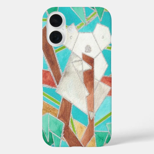 Coques Case-Mate iPhone Koala dans l'arbre, Art abstrait original (Verso)