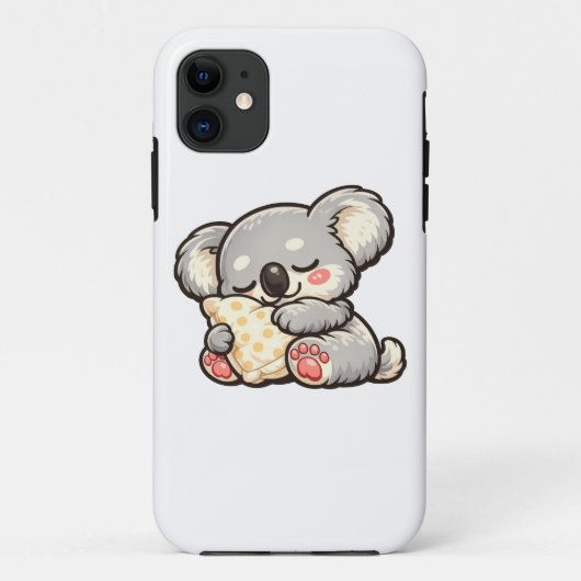 Coques Case-Mate iPhone Koala Mignon Endormi avec Oreiller (Dos)