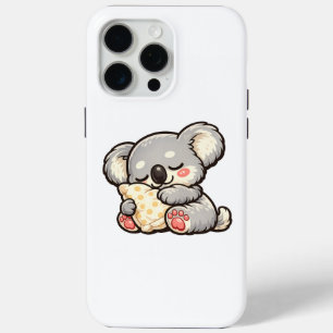 Coque iPhone 15 Pro Max Koala Mignon Endormi avec Oreiller