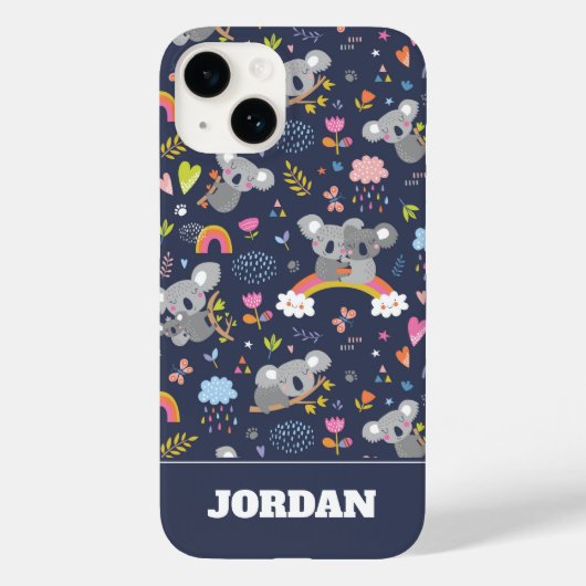 Coques Case-Mate iPhone Koala Rainbow Love Motif (Verso)