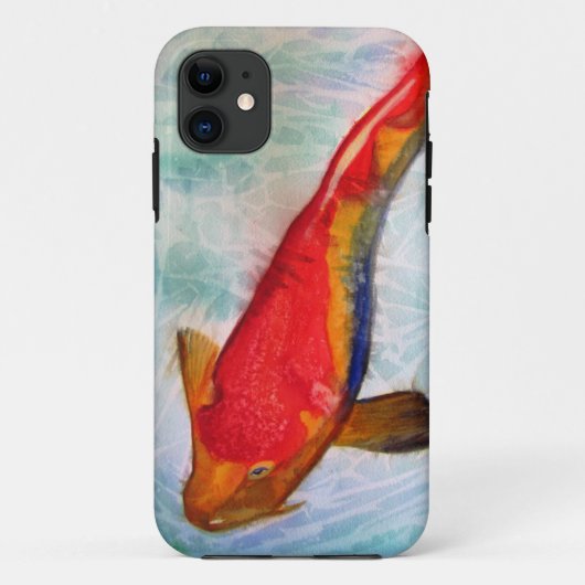 Coques Case-Mate iPhone Kohaku Koi poisson japonais aquarelle art (Dos)