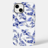 Coques Case-Mate iPhone Koi bleu et blanc (Verso)