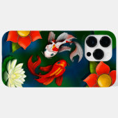 Coques Case-Mate iPhone Koi Poisson Blanc Lotus Lily Pad Pond (Verso (horizontal))