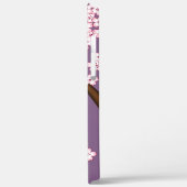 Coques Case-Mate iPhone Kokeshi Doll en kimono rose sur fond violet (Verso / Gauche)