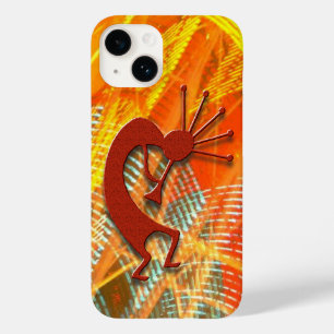 Coques Pour iPhone Kokopelli dans une Abstraite orange