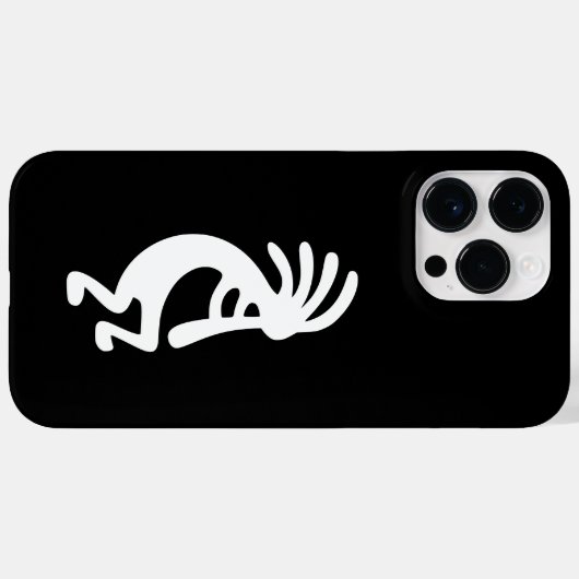 Coques Case-Mate iPhone Kokopelli noir et blanc (Verso (horizontal))