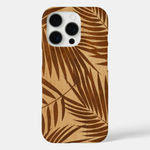Coques iPhone 16 Pro Kona Palms Hawaii Feuille Faux Wood Koa Maple