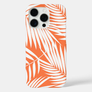 Coques iPhone 16 Pro Kona Palms Hawaiian Leaf Tropical Orange