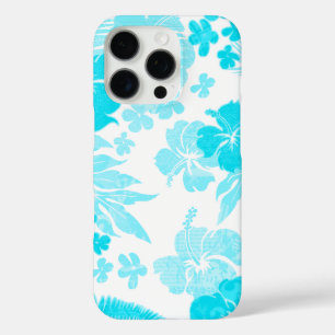 Coques iPhone 16 Pro Kona Times Hibiscus Hawaiian Ingénieur Aqua