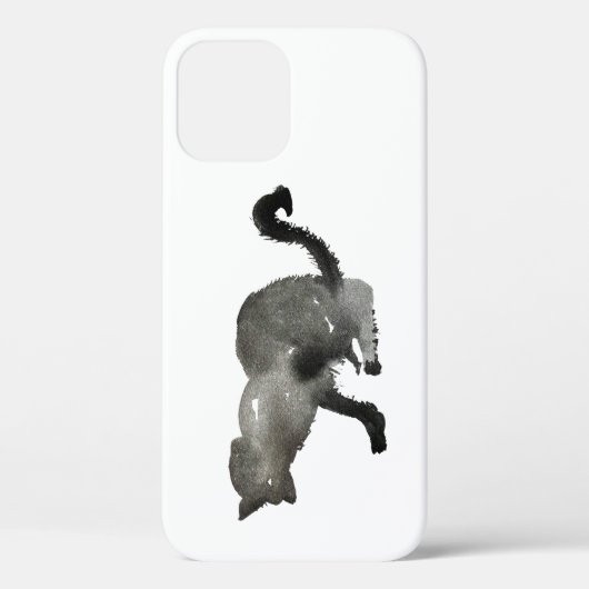 Coques Case-Mate iPhone Kool noir aquarelle chaton (Verso)