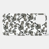 Coques Case-Mate iPhone Kool noir aquarelle chaton (Verso (horizontal))
