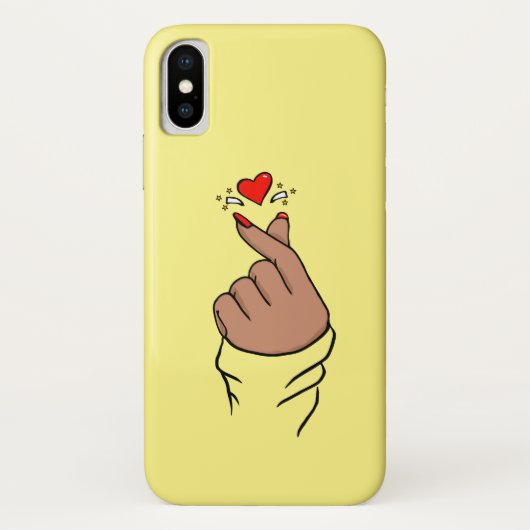 Coques Case-Mate iPhone Kpop Saranghae finger Heart (Dos)
