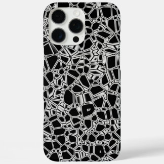 Coques iPhone 16 Pro Max Kryptonite noir blanc abstrait