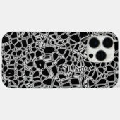 Coques Case-Mate iPhone Kryptonite noir blanc abstrait (Verso (horizontal))