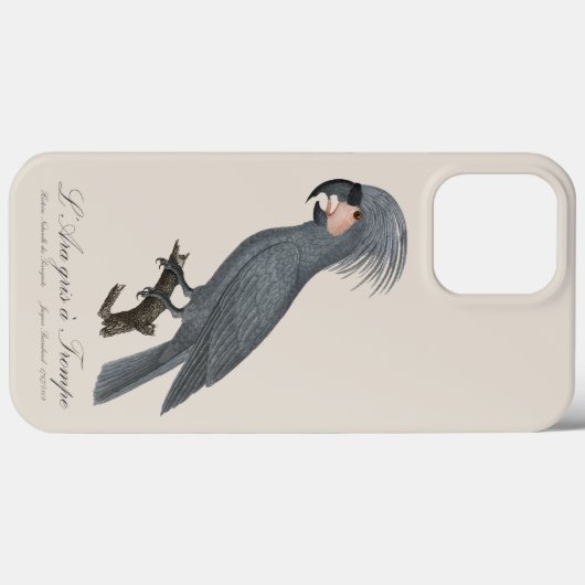 Coques Case-Mate iPhone L’Ara gris à Trompe / Cockatoo Palm gris (Verso (horizontal))