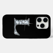 Coques Case-Mate iPhone L Faux Diamond Monogramme (Verso (horizontal))