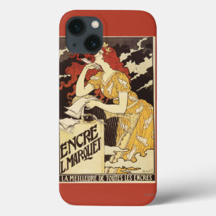 Coques Pour iPhone L. Marquet Ink Femme à tête rouge et harpe