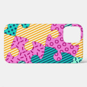 Coques Case-Mate iPhone La bannière aux puzzles géométriques, Memphis back (Verso (horizontal))