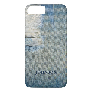 Case-Mate iPhone Case La blue-jean fraîche et drôle filète le monogra