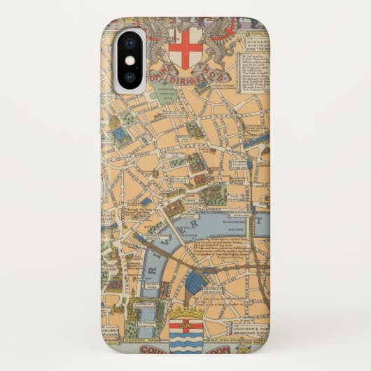 Coques Case-Mate iPhone La carte des enfants de Londres, Angleterre (Dos)